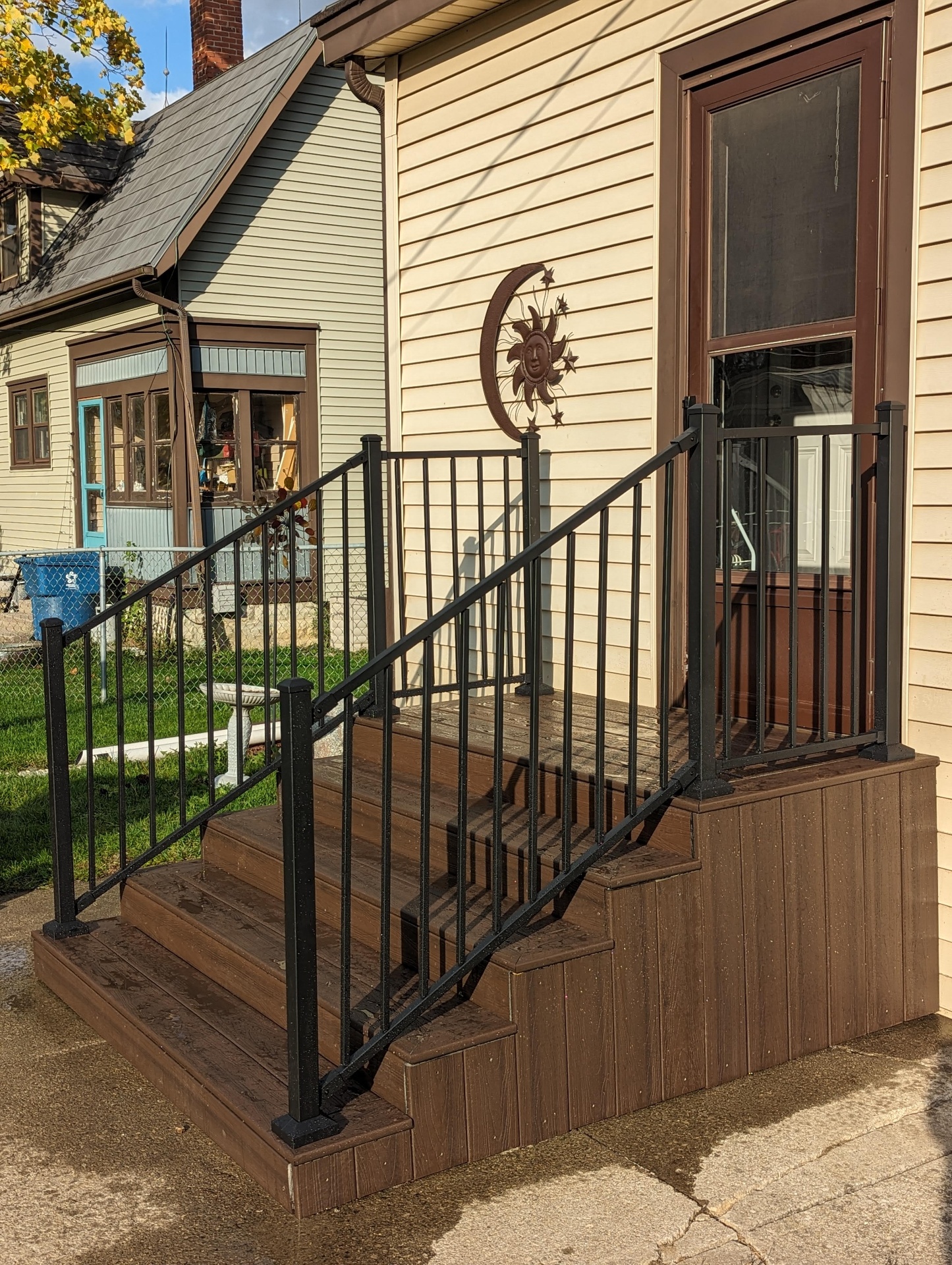 Composite Deck Stairs & Railing — handyman project in New Haven, IN